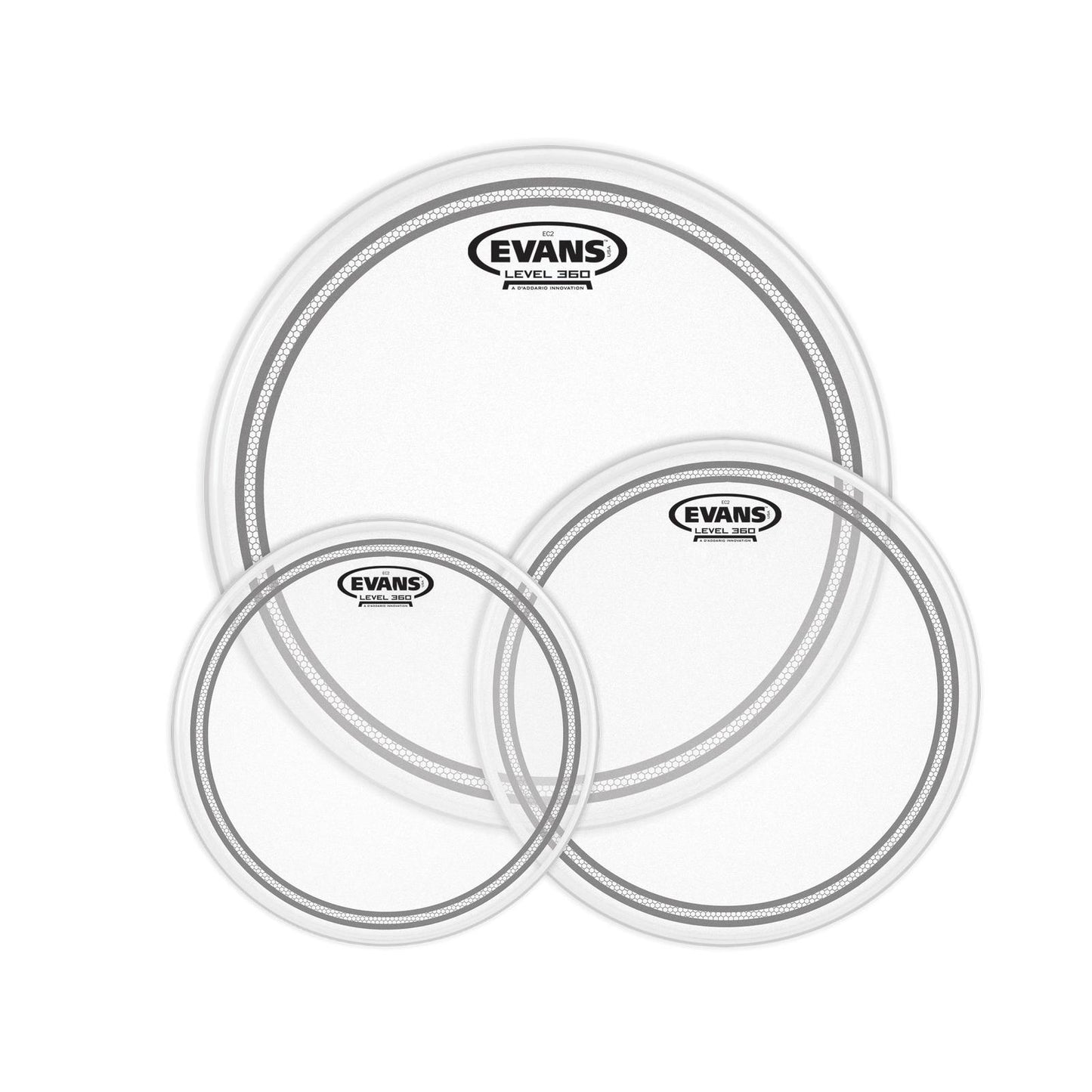 Evans EC2 Tompack, Coated, Rock (10 inch, 12 inch, 16 inch) *SKIN ONLY*