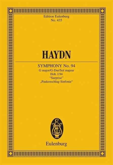 Haydn Symphony No 94 G Surprise Study Score Orchestra Eulenburg