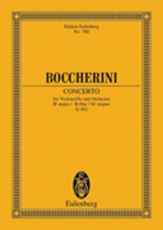 Cello Concerto B Flat Ed Sturzenegger Book
