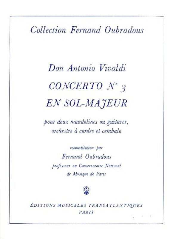 Concerto No 3 G 2 Guitar Piano Book
