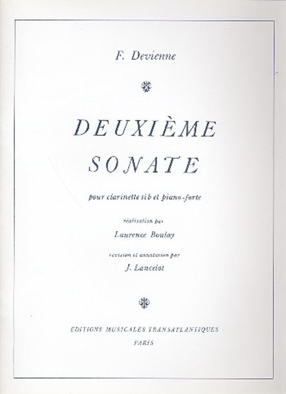 Sonata No 2 Ed Lancelot clarinet Piano Book