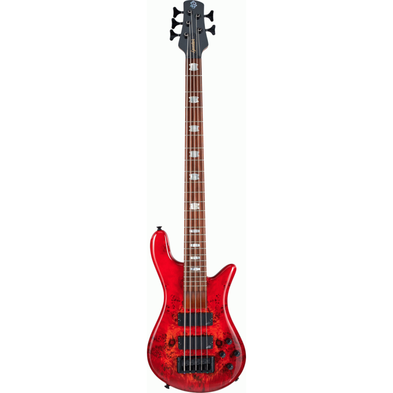 Spector Euro 5 Bolt Inferno Gloss Bass Guitar with Figured Polar Burl Top