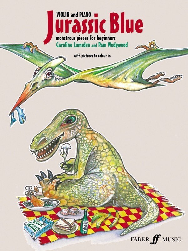 Jurassic Blue Violin Piano by Caroline Lumsden and Pam Wedgwood, 40 Pages, Faber Music