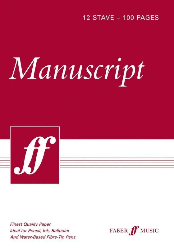 Manuscript Paper A4 12-Stave, 100pp White Pad (Faber Music)
