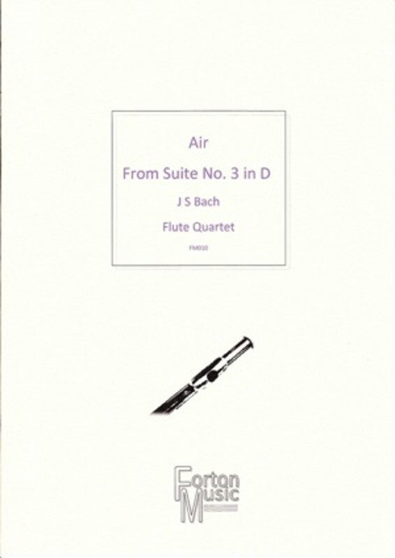 Air From Suite No 3 In D Flute Quartet Book