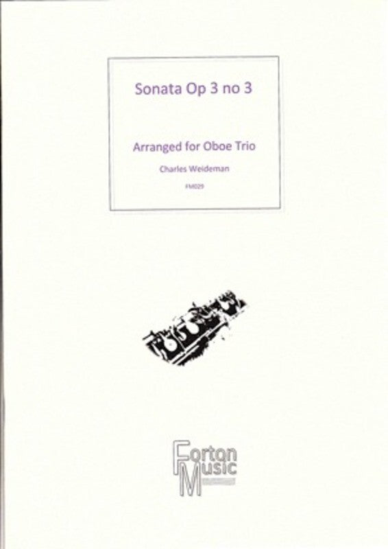 Sonata Opus 3 No 3 Oboe Trio (Softcover Book)