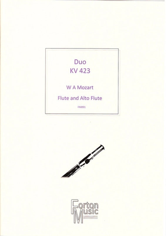 Duo Kv423 Flute/Alto Flute Duet Book