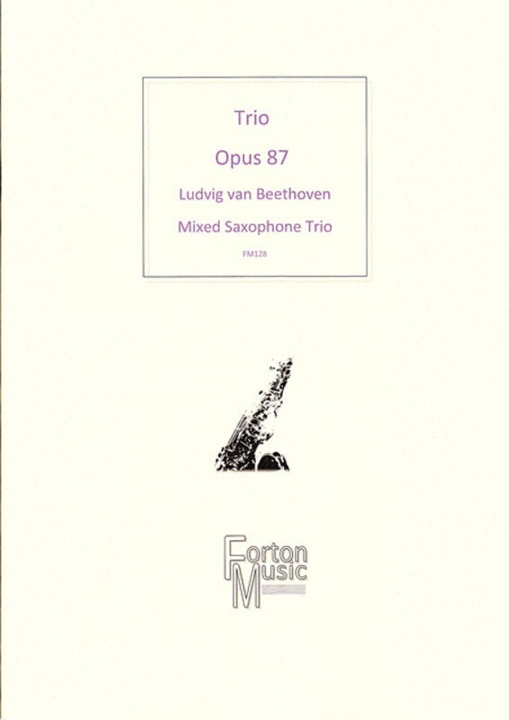 Trio Opus 87 Saxophone Trio Book