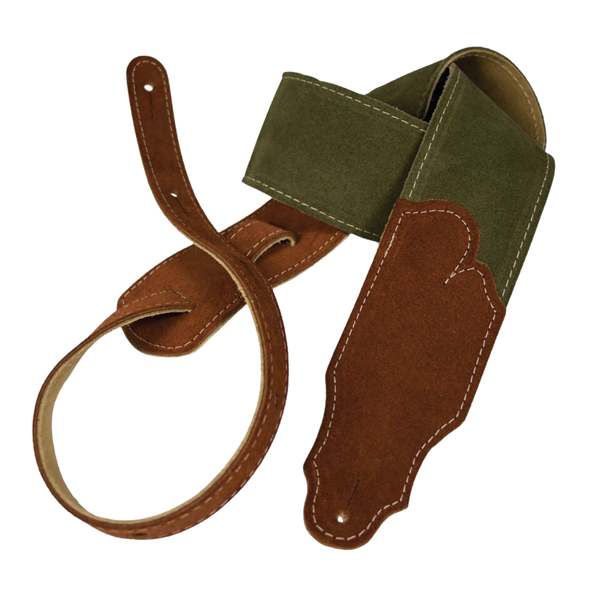 Franklin Sedona Suede 2.5" Guitar Strap with Rust End Tabs