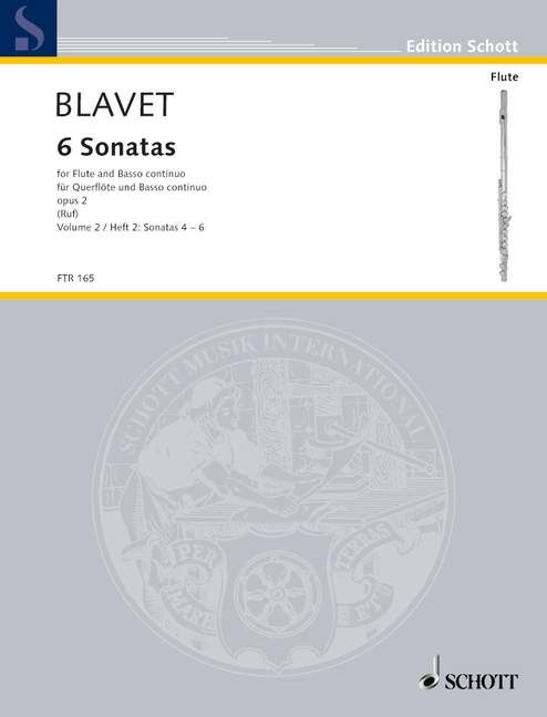 Six Sonatas for Flute and Basso Continuo Volume 2 Nos 4-6