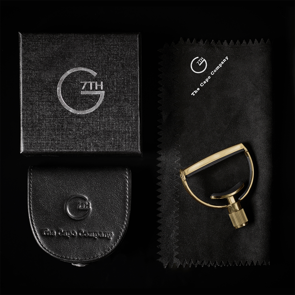 G7th Heritage 12-String Gold Capo with Adaptive Radius Technology and Leather Pouch — view 5