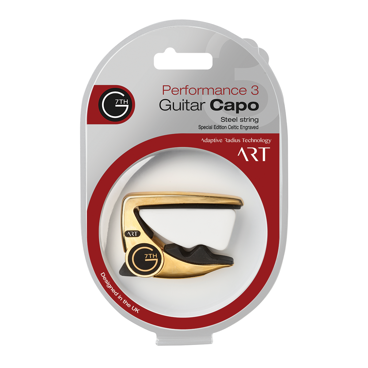 G7 Performance 3 Celtic Gold Guitar Capo with Adaptive Radius Technology and Unique Tension Control — view 5