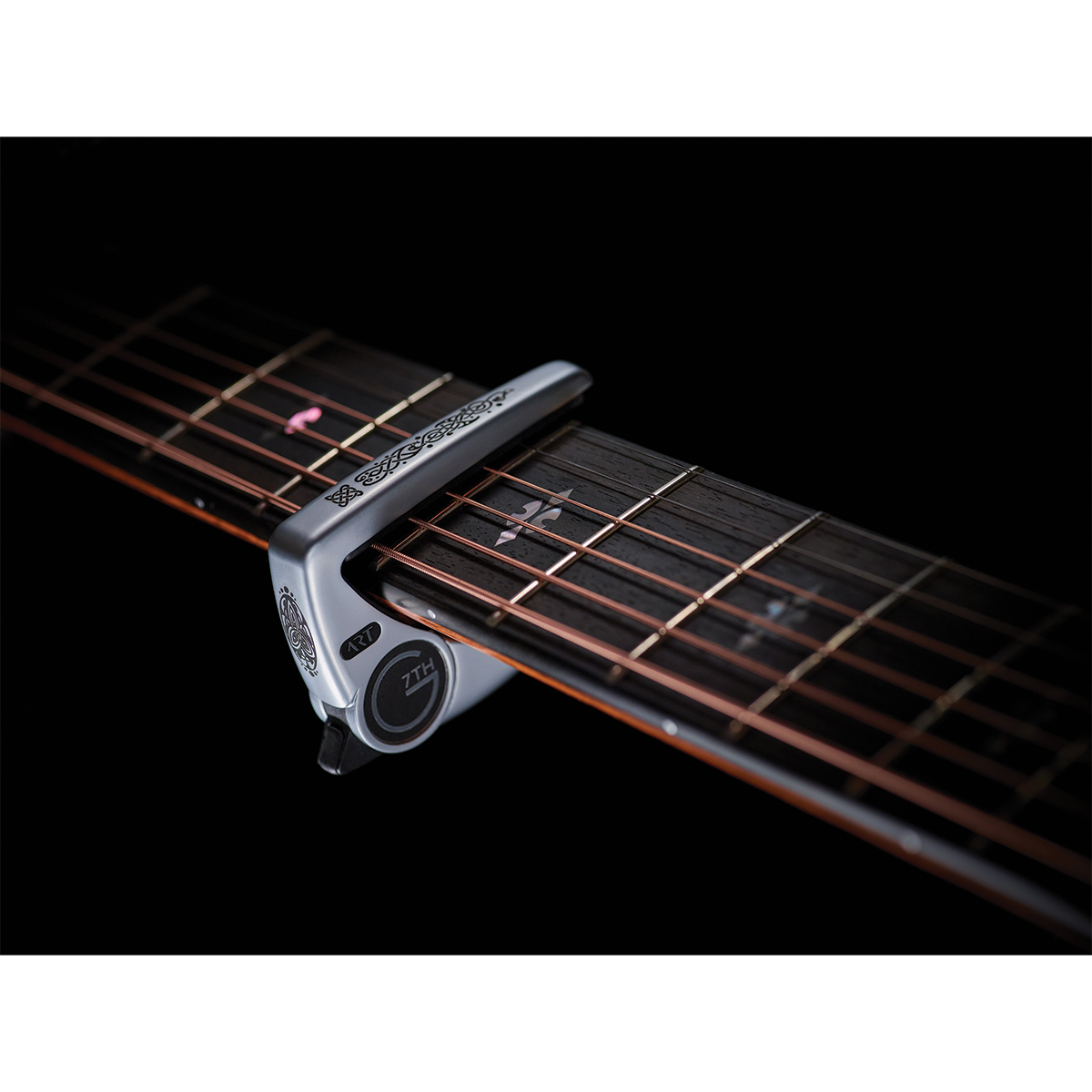 G7 Performance 3 Celtic Silver Guitar Capo with Adaptive Radius Technology and Unique Tension Control — view 5