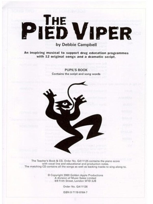 Pied Viper Musical Pupils Book Campbell