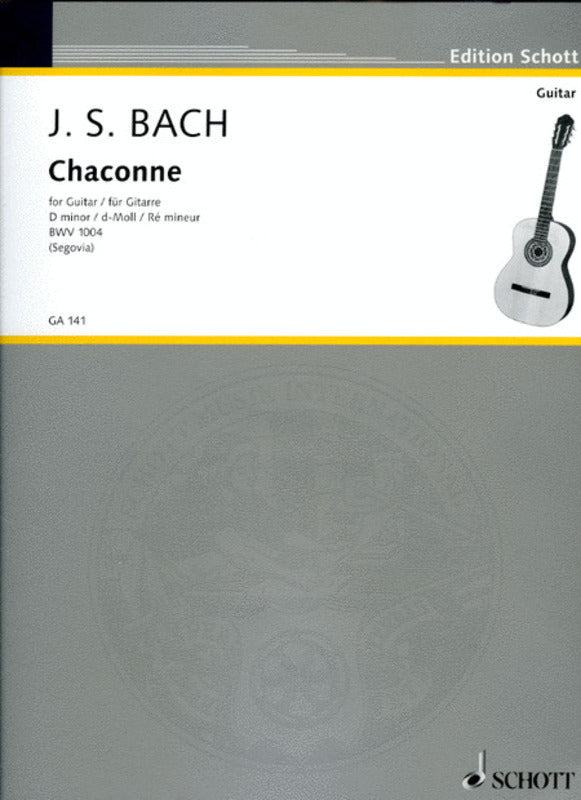 Chaconne D Min Orig Violin Arr Segovia Book