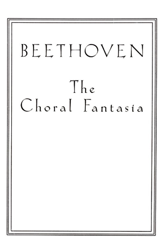 Choral Fantasia Vocal Sc SATB