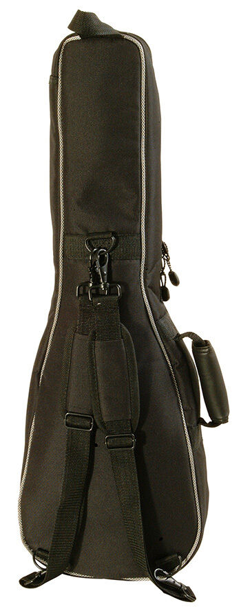 On Stage GBU4102 Deluxe Tenor Ukulele Bag with Padded Handle and Backpack Straps, Black, 7mm Foamed-Lined Interior, 2 Pockets — view 3