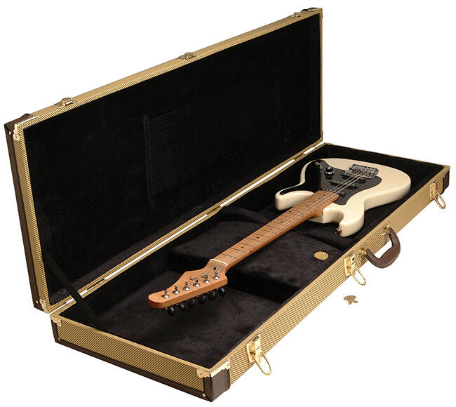 On Stage GCE6000T Hardshell Electric Guitar Case in Tweed — view 2