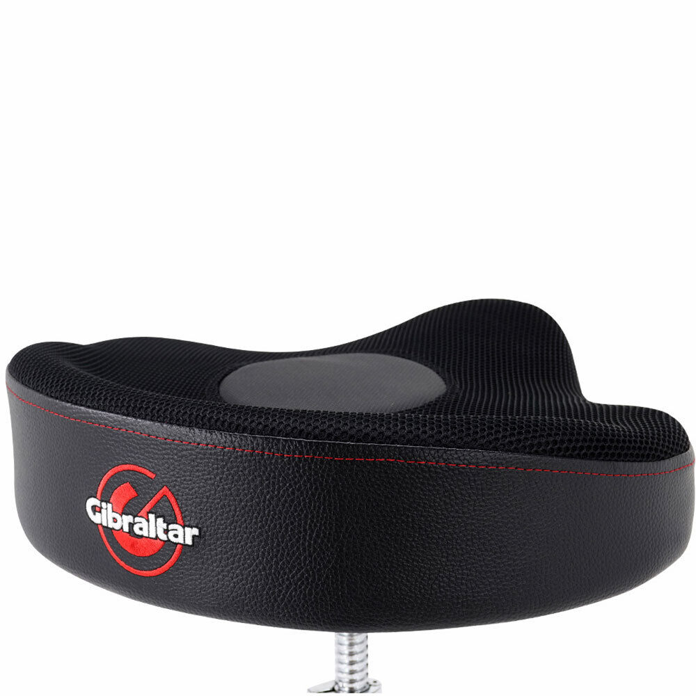 Gibraltar 9600 Series Drum Throne with Airtech Mesh Seat and Thigh Cutouts, Pro Double-Braced Base, Height Adjustable 19" to 27" — view 6