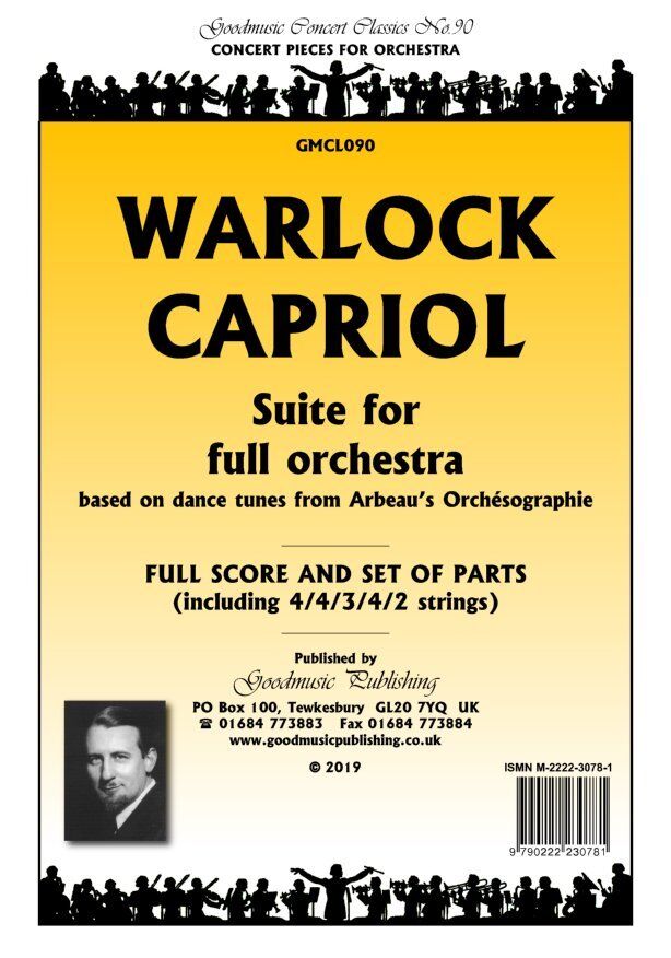 Capriol Suite for Full Orchestra by Peter Warlock