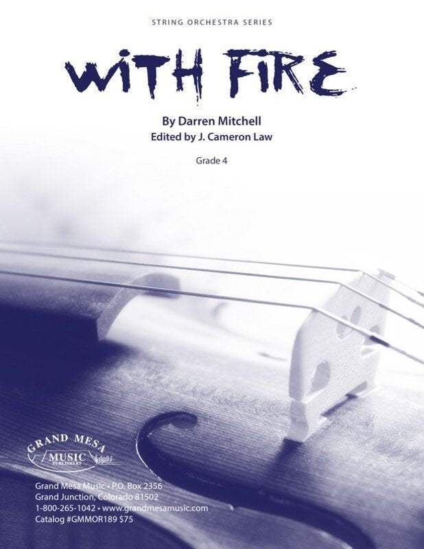 Darren Mitchell: With Fire for String Orchestra SO4.5 — Score & Parts (Grand Mesa Strings)