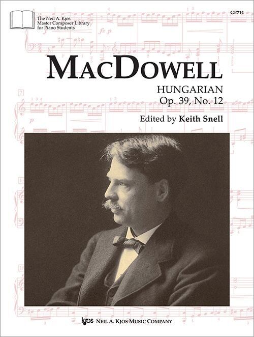 MacDowell - Hungarian Op. 39 No. 12 for Piano Solo, 5 Pages
