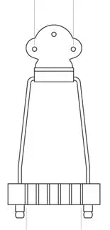 Eagle GP8289 Chrome Trapeze Style Tailpiece 115mm Arms for 6-String Semi-Acoustic Guitar — view 2