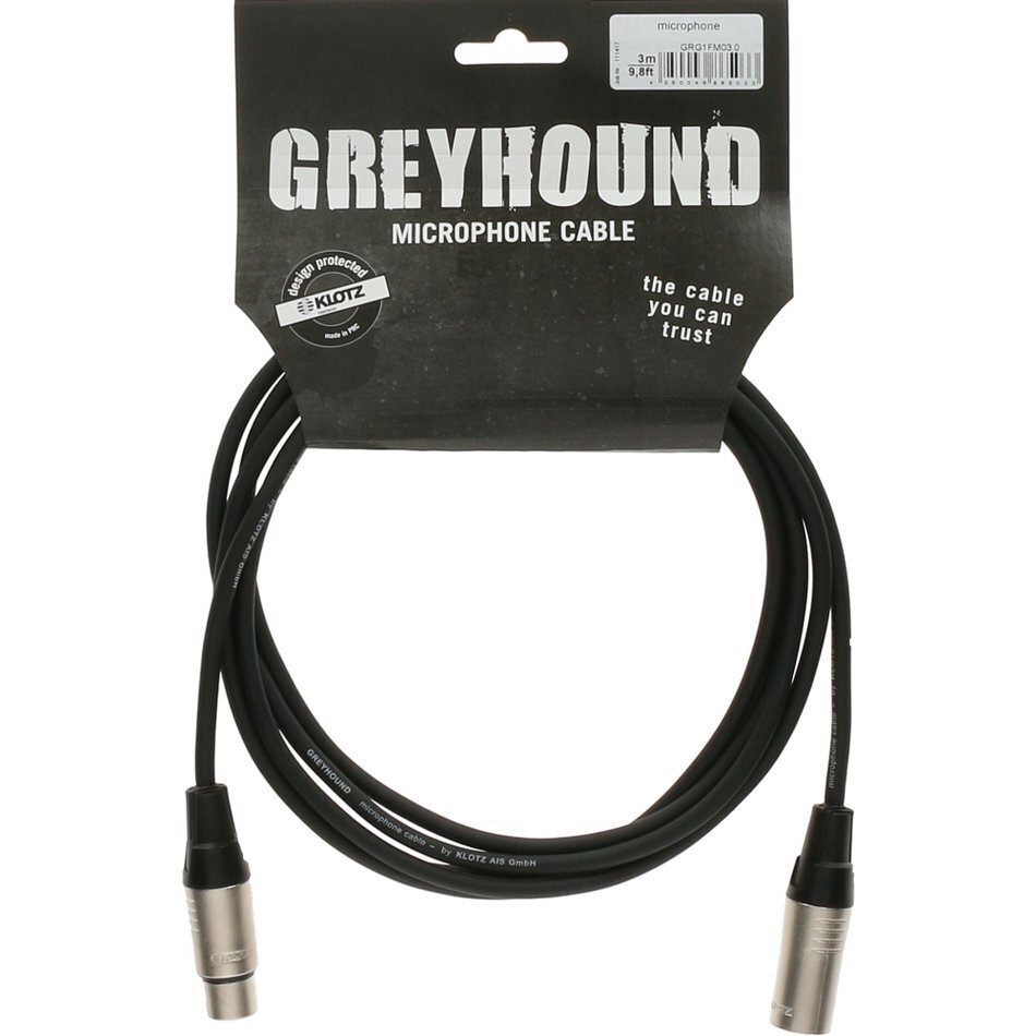 Klotz GRG1FM0300 Greyhound XLR Cable 3m — view 2
