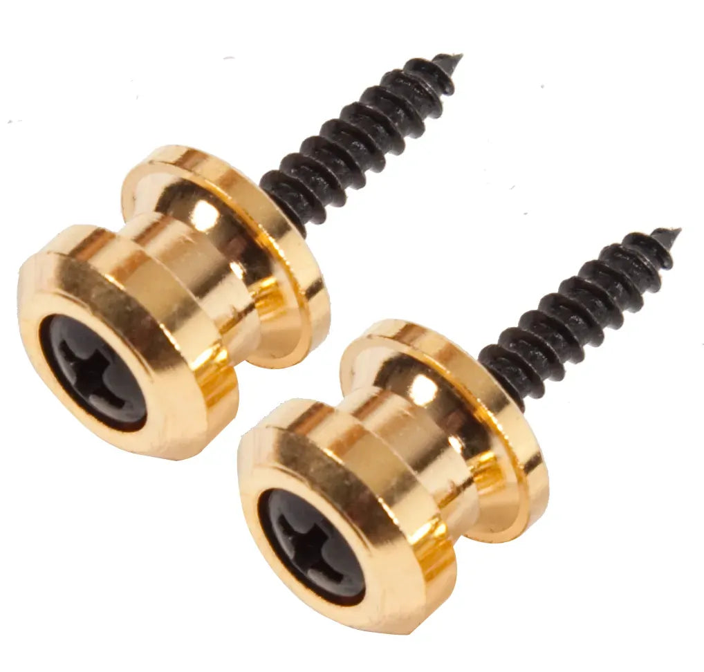 Grover Strap Lock End Pins Gold Pair