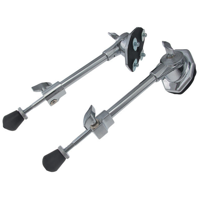 Gibraltar Pro Bass Drum Spurs with Adjustable Bracket - Pair, Telescopic, 14" Length, 4 Hole Mount