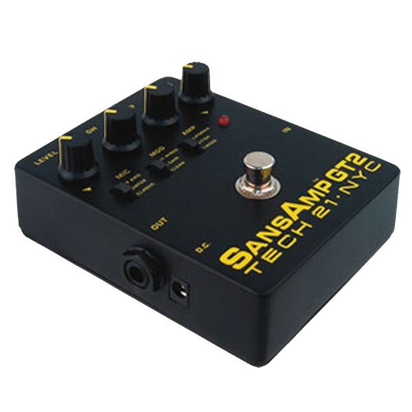 TECH 21 SansAmp GT2 Analog Guitar Pedal with Built-In Speaker Simulation
