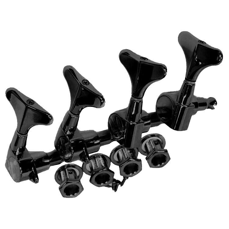GT Electric Bass Guitar Sealed Tuning Machines Black Finish 2+2 — view 2