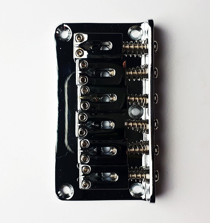 GT Contemporary ST-Style Hardtail Electric Guitar Bridge - Chrome Finish — view 4