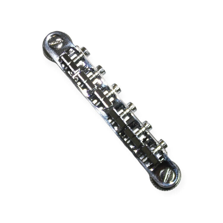 GT Vintage Style Tune-O-Matic Electric Guitar Bridge Chrome Finish — view 6
