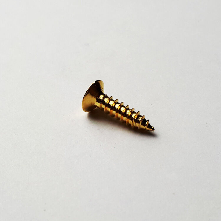 GT Wood Screws Phillips Head Flat Head Gold Finish 3mm x 12mm Pk-50 — view 4