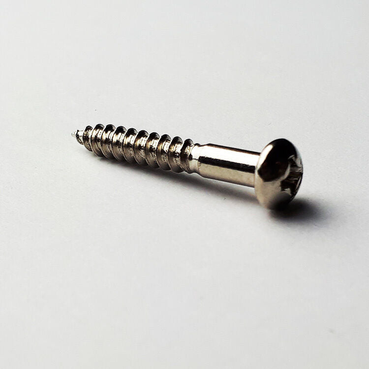 GT Wood Screws Round Head Nickel Finish 3.4mm x 24.6mm Pack of 10 — view 4