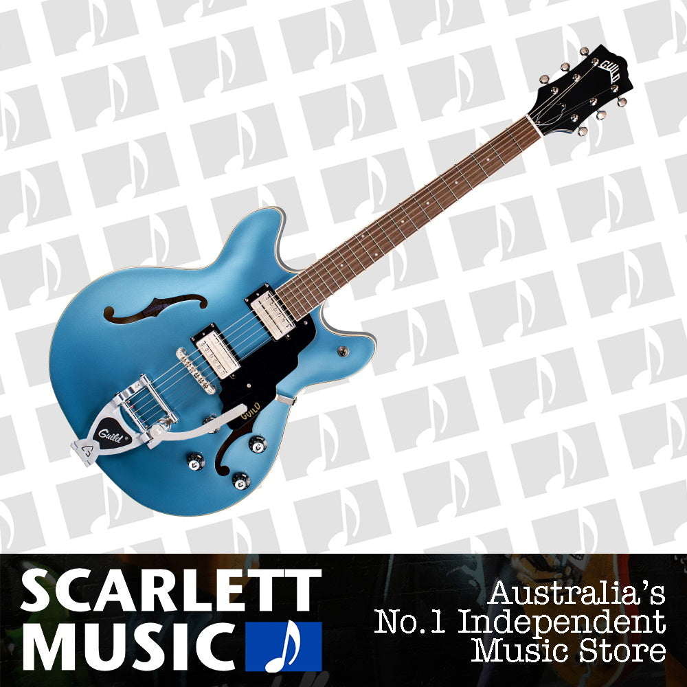 Guild Starfire I DC Semi Hollow Body Electric Guitar Pelham Blue — view 2