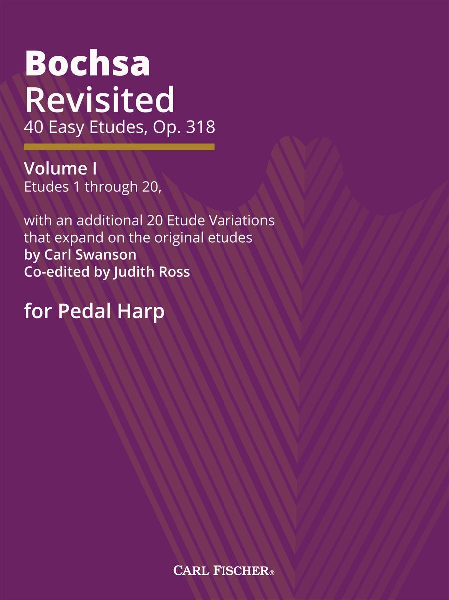 Bochsa Revisited - 40 Easy Etudes for Harp Op. 318 Vol 1 by Carl Fischer H73