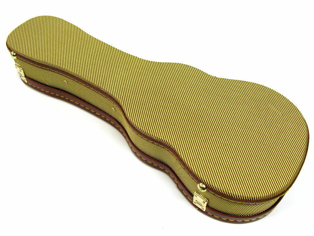 Xtreme Ukulele Soprano Size Hard Case Vintage Tweed Finish Gold Latches