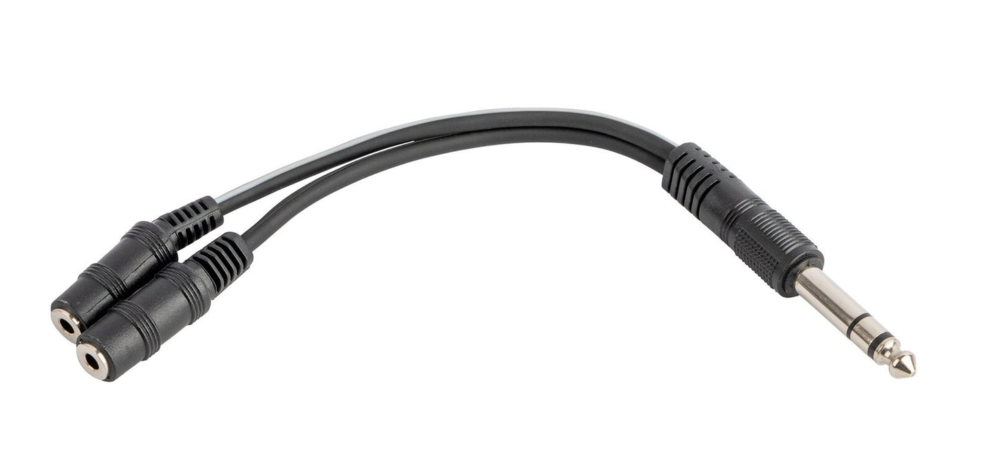 AUSTRALASIAN Black. Stereo headphone splitter cable.