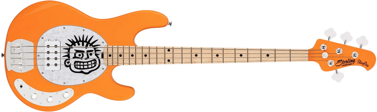 Sterling By Music Man Mike Herrera Signature StingRay Electric Bass Guitar - Orange Creamsicle