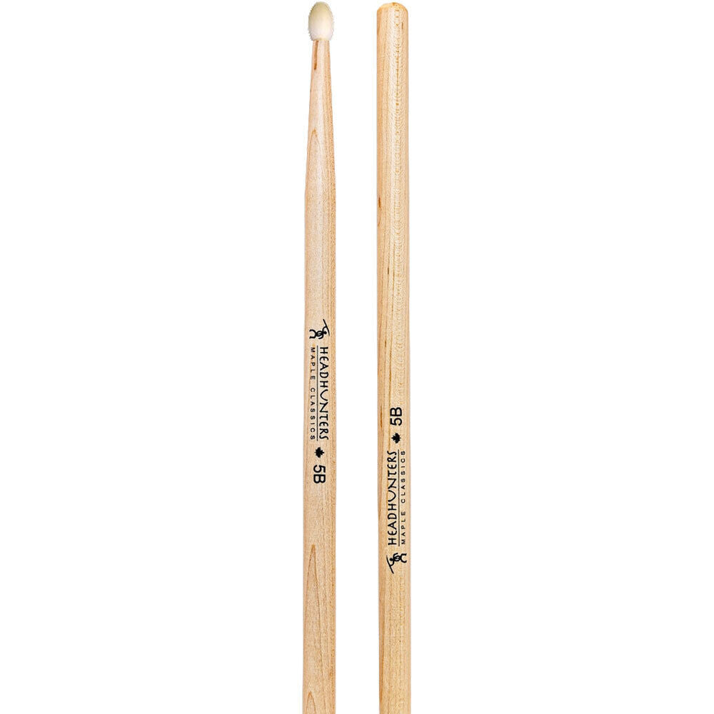 Headhunters Maple Classic 5B Drum Sticks Nylon Tip 16" (1 Pair)