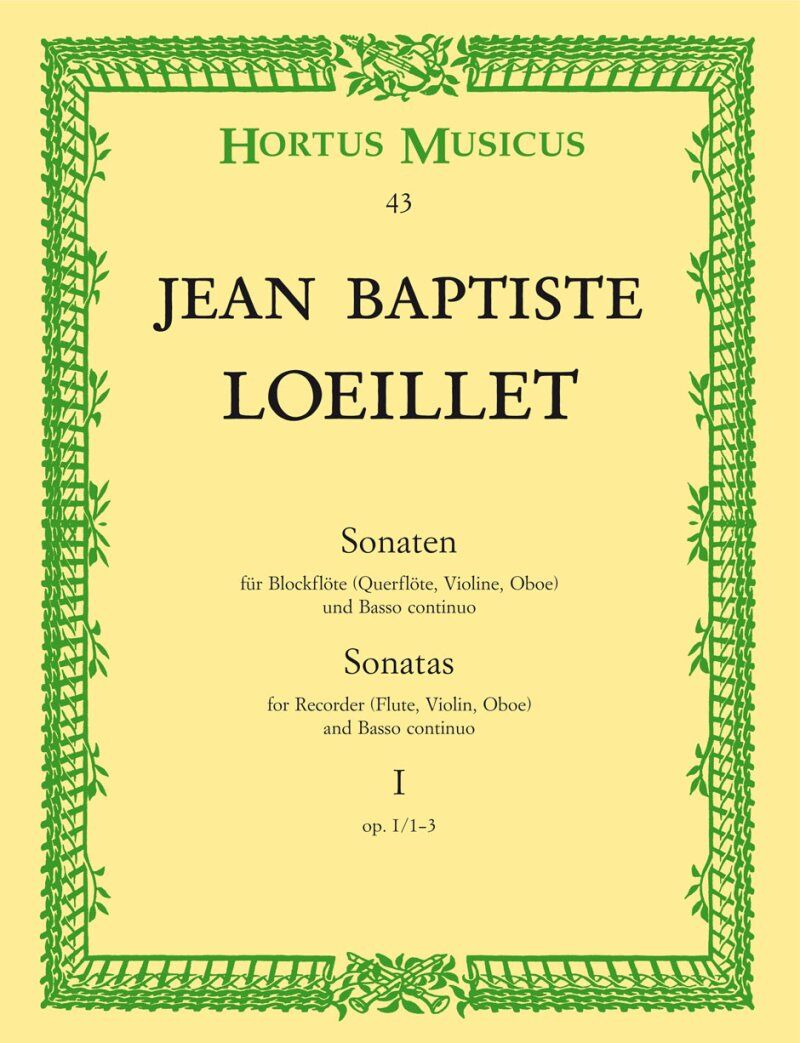 Sonatas BK 1 Op 1 No 1 A Minor No 2 D Minor No 3 G for Recorder - Barenreiter, 1 Page