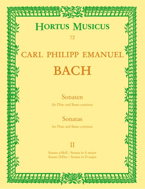 Cpe Bach - Sonatas Vol 2 For Flute/Basso Continuo (Softcover Book)