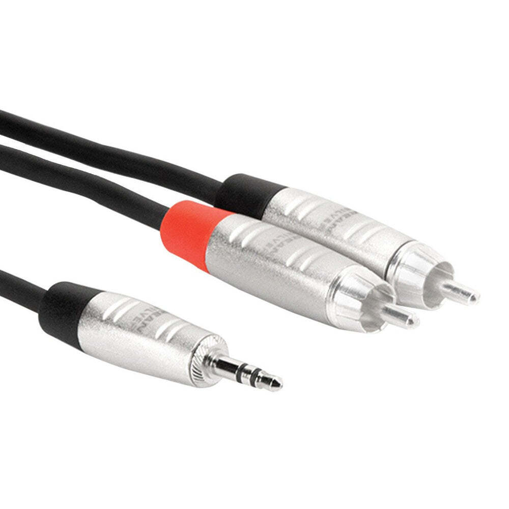 Hosa Pro Stereo Breakout - REAN 3.5mm TRS to Dual RCA