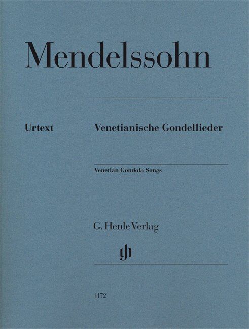 Venetian Gondola Songs for Piano by Mendelssohn, G. Henle Verlag, Piano Solo, 1 Page, Ullrich Scheideler Series