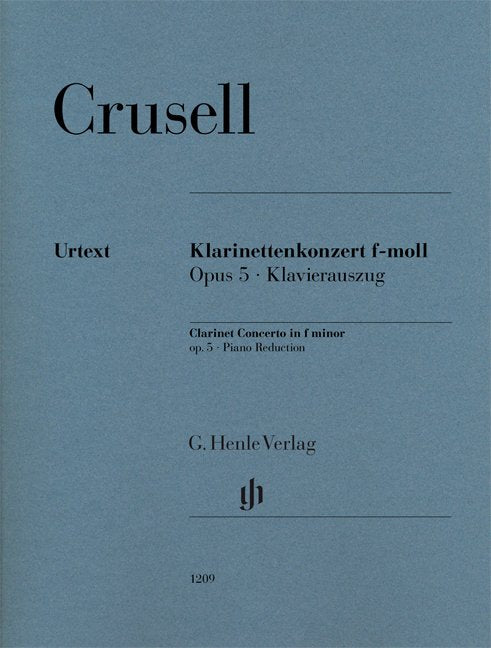 Crusell: Concerto in F Minor, Op. 5 — Clarinet & Piano (G. Henle Verlag)