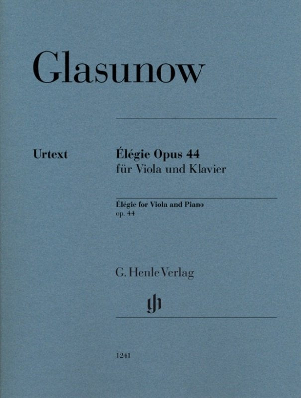 Glazunov: Élégie, Op. 44 — Viola & Piano (G. Henle Verlag)