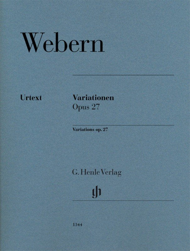Webern: Variations, Op. 27 — Piano Solo (G. Henle Verlag)