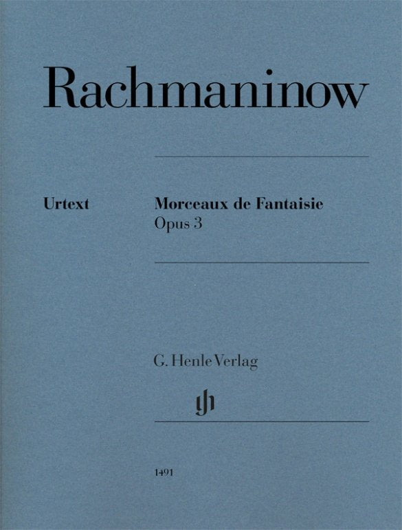 Rachmaninoff - Morceaux De Fantaisie Op 3 For Piano (G. Henle Verlag)